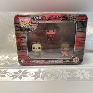 Warner Bros. Funko Pocket Pops Jason Voorhees Freddy Kruger Sam Collectables